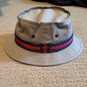 Stetson Fairway Bucket Hat with Red and Blue Band